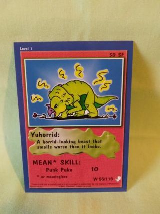 Puke Y- Mon Trading Card