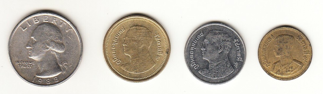 3 coins from Thailand