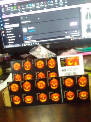 40 Brand New Jack-O-Lantern Forever Stamps