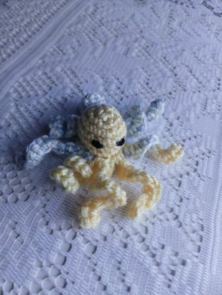 Octopus. Tiered Auction.of New, Palm-sized Creatures Crocheted by Me.