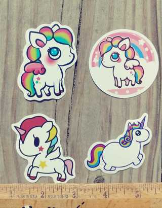 Unicorn Stickers  NEW! Pen Pal  Scrapbooking  Junk Journal