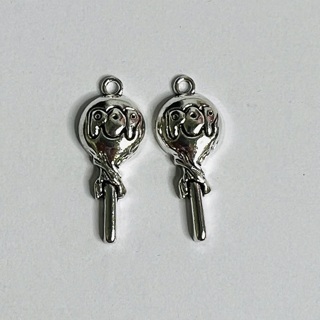 Lollipop Bright Silver Charms Pendant 