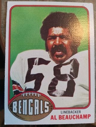 1976 TOPPS AL BEAUCHAMP CINCINNATI BENGALS FOOTBALL CARD# 269