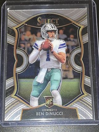 2020 Panini Select Ben DiNucci Rookie Card Concourse Base #99 Cowboys RC Football Card 