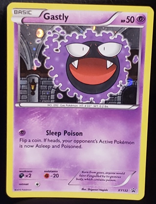 ⚡ Pokemon Card Gastly XY132 Holo ⚡ 50 HP Black Star Promo