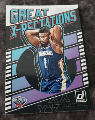 Zion Williamson 2019-20 Panini NBA Hoops GREAT X-PECTATIONS Rookie #7 PELICANS
