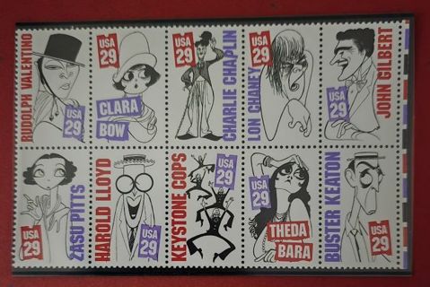 One Strip of 10 Mint .29 Comedian US Postage Stamps