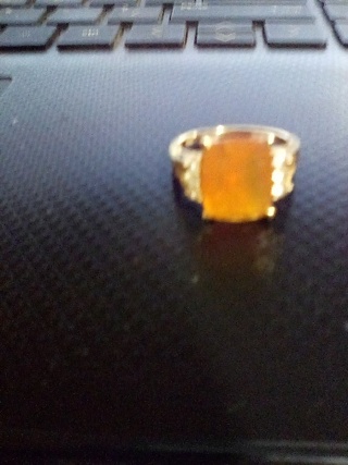 Mexican Opal Gold Ring Sz 8