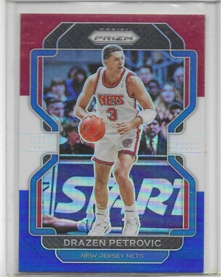 Drazen Petrovic 2021-22 Prizm Prizms Red White & Blue #292