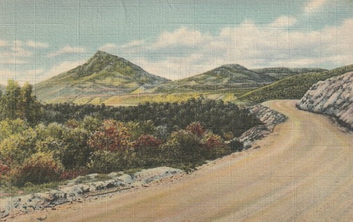 Vintage Used Postcard: 1942 Whiteley Peak, Rabbit Ear Pass, CO