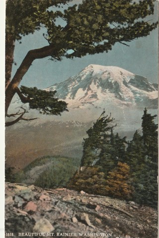 Vintage Used Postcard: 1925 Mt Rainier, Washington