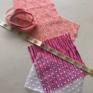 REDUCED Fabric Scraps and Ribbon, Free Mail