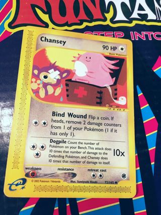 1 Chansey 72/165 - Pokemon Card Uncommon Expedition Singles Pokemon TCG Collectible