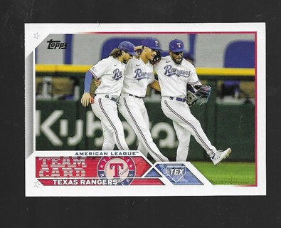 2023 TOPPS TEXAS RANGERS TEAM CARD #292