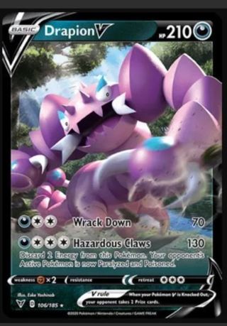 NM Ultra Rare Drapion V Pokemon card TCG SWSH