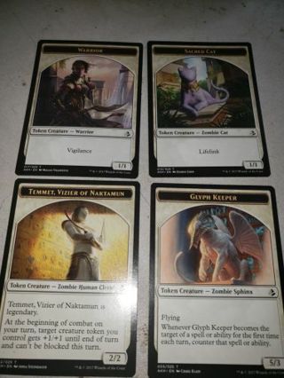 Magic the gallery token cards 4 piece lot