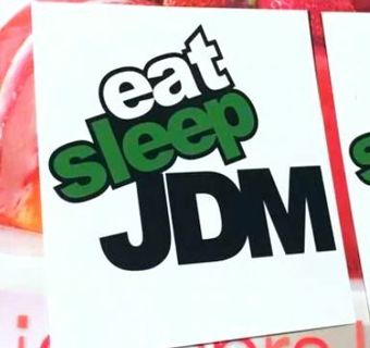 1 eat sleep JDM bumper adhesive Japanese Domestic Market Supreme DOPE car parts import street racing