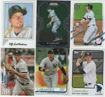 Awesome Set of 6 DJ LeMahieu NY Yankees!