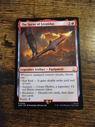 Magic the gathering mtg The Spear of Leonidas rare card Assassins Creed