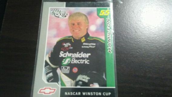 2002 NASCAR/PRESSPASS TRACKSIDE WINSTON CUP BOBBY HAMILTON RACING CARD# 5