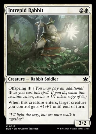  Intrepid Rabbit - Foil MTG Bloomburrow NM Magic Foil