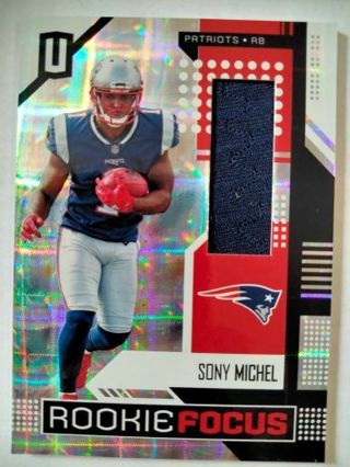 2018 Sony Michel rookie jersey card