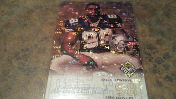 1998 UPPER DECK DOMINATION GLITTER GREG ELLIS DALLAS COWBOYS FOOTBALL CARD# 262