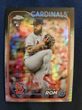 2024 Topps Chrome Rookie Prism Refractor Drew Rom