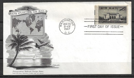 1947 ScC34 10¢ Pan-Am Building FDC