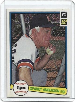 1982 DONRUSS SPARKY ANDERSON CARD