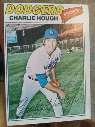 1977 TOPPS CHARLIE HOUGH LOS ANGELES DODGERS BASEBALL CARD# 298