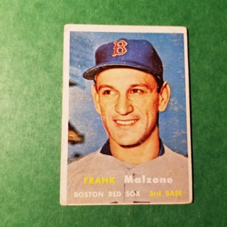 1957 - TOPPS EXMT - NRMT BASEBALL - CARD NO. 355 - FRANK MALZONE - RED SOX