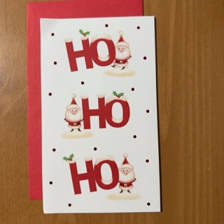 Ho Ho Ho Money Holder Christmas Card 