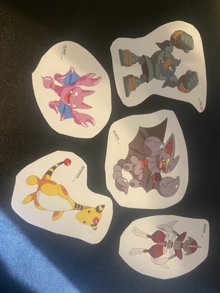 5 Pokemon Stickers (c)