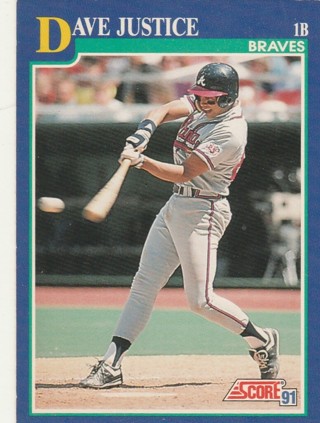 1991 Score - #55 David Justice - Atlanta Braves