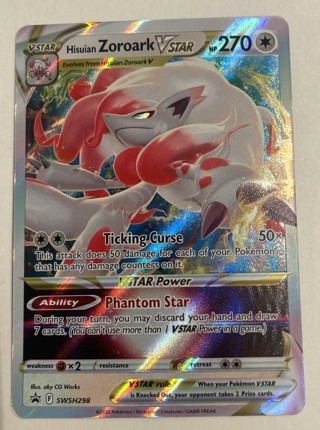 Pokemon Card Hisuian Zoroark VSTAR SWSH298 RARE Holo Promo