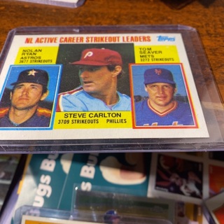 1984 Topps NL active career strikeout ldrs baseball card 