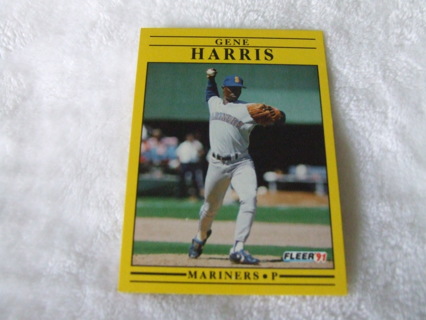 1991 Gene Harris Seattle Mariners Fleer Card #452