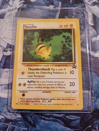 Pikachu 27 WOTC Black Star Promo Pokemon Vintage