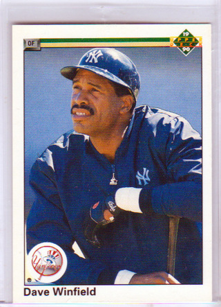 Dave Winfield, 1990 Upper Deck Card #337, New York Yankees, HOFr, (L4