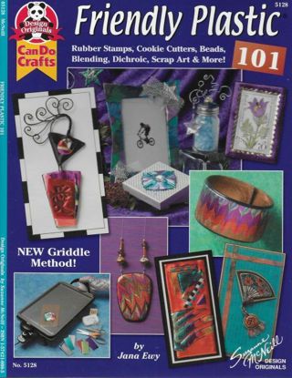 LAST LISTING : 4 New CRAFT BOOKS Making Jewelry & Other Items From Plastic + Rubber Stamp Art