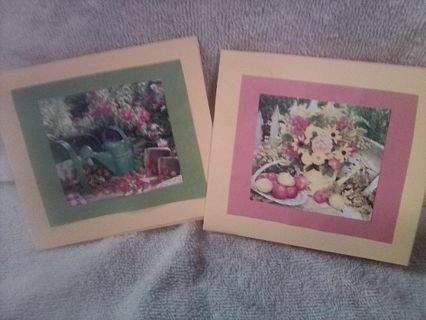 2 small thank you cards