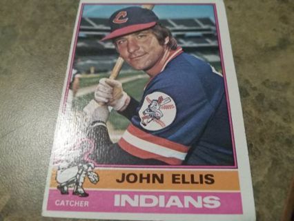 1976 TOPPS JOHN ELLIS CLEVELAND INDIANS BASEBALL CARD# 383