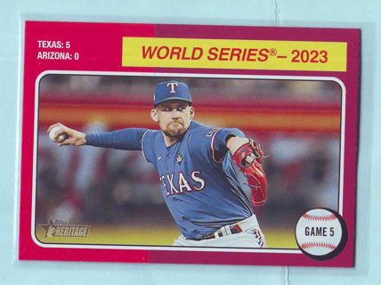  2024 Topps Heritage World Series Baseball Card # 465 Rangers Diamondbacks