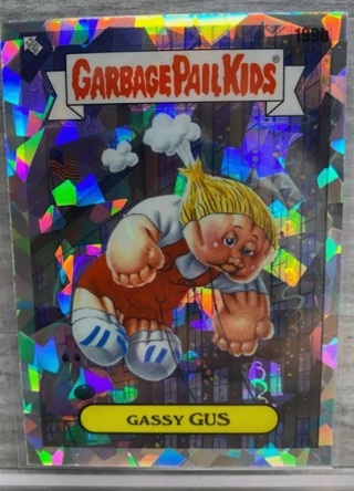 Garbage Pail Kids CHROME Series 5 - Gassy Gus #199b ATOMIC Refractor 2022