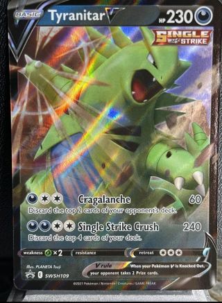 NM Ultra Rare Tyranitar V Pokemon card TCG SWSH #2