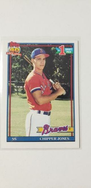 1991 Topps 40th Anniversary Chipper Jones Rookie card. Atlanta Braves based card