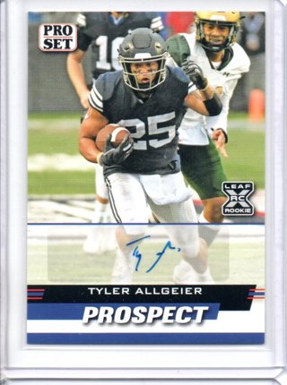 2022 Leaf Tyler Allgeier Rookie Prospect Autograph