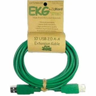 USB 10' USB A to A Extension Kables 10-feet EKG BY ZIPKORD NEW WITH TAG 