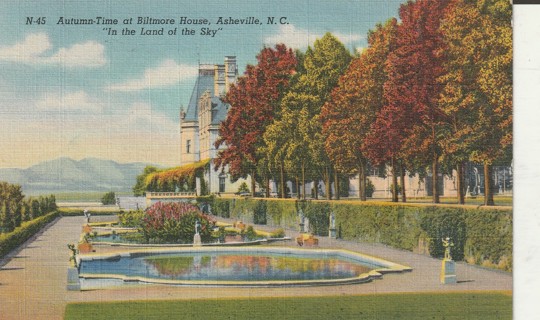 Vintage Used Postcard: 1947 Biltmore House, Asheville, NC